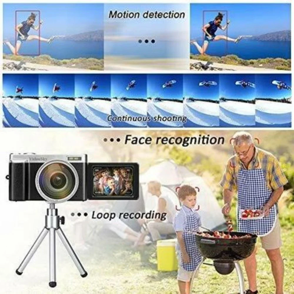 New Multifunctional Digital Vlogging Camera, Full HD, Wide Angle, Wi